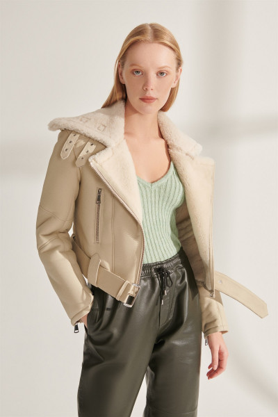 Shelia, Lammfelljacke Damen